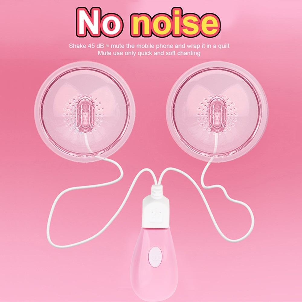 Three head suction vibrating nipple breast pump female tongue licking massage masturbator for women pleasure