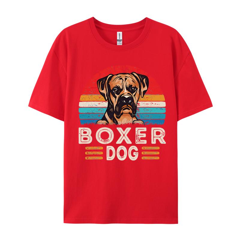 Vintage Boxer Dog Tshirt Dog Owner TShirt Unisexs 100 Cotton Designer TShirts Streetwear Unisex Tee Casual