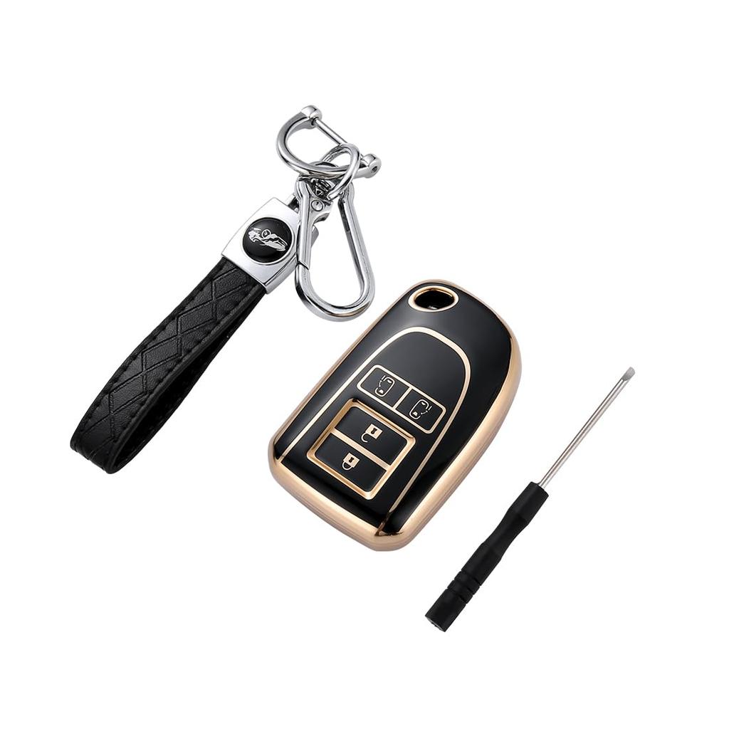 Kinotaka Специальный чехол для ключа Toyota Hiace 200 Series, 4 кнопки, сдвижной с обеих сторон, HIACE