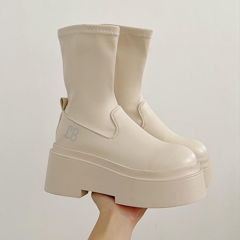 Модные осенне-зимние женские ботфорты до колена, модные, удобные, из мягкой кожи, на платформе и каблуке, длинные ботильоны, трендовые женские сапоги