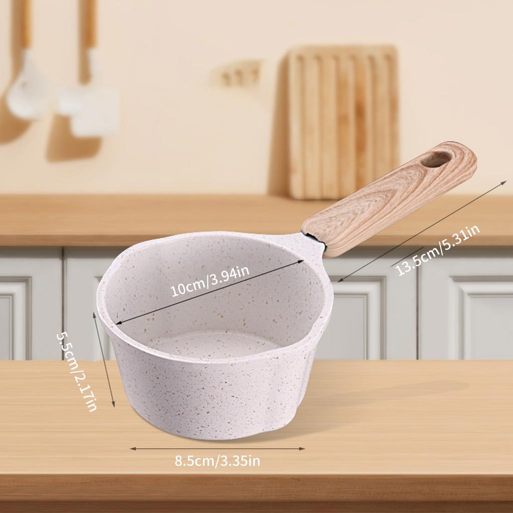 Кастрюля для брызг масла Кастрюли с каменным покрытием Антипригарный алюминиевый материал Маленькая молочная кастрюля Кастрюля для горячего масла Подходит для стекания масла