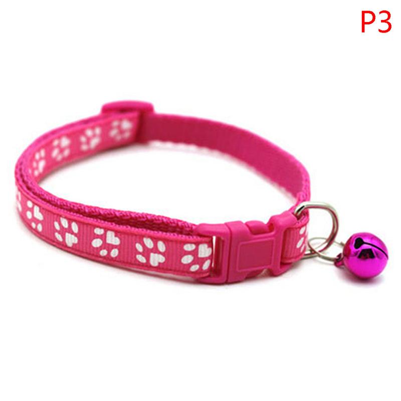 Милый отпечаток лапы, регулируемый колокольчик, ошейник для домашних животных, ошейник для кошек, маленьких собак, котят, щенков
