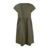 Women's Solid Colour Casual Cotton Linen Dress Short Sleeve Round Neck Pocket Dresses