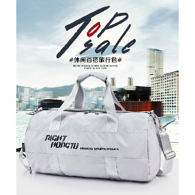 Sports and fitness bag for men, single shoulder, with separate compartments for wet and dry items, shoe compartment, luggage bag, portable yoga bag,