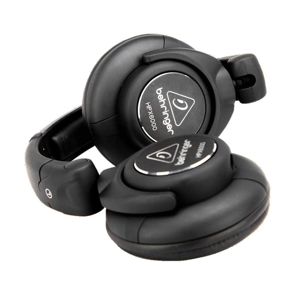 Behringer Наушники Закрытые 50мм Неодимовый Драйвер для DJ Совместимы с Переходным Адаптером в Комплекте HPX6000 Черные 3.5мм 6.3мм