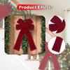 Red Christmas Bow for Tree Decorative Large Christmas Tree Bow Velvet Bow for Holiday Front Door Festival Staircase Xmas