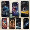 Вселенная Арт Астронавт Телефон Для iPhone 13,12,15,14,11,16,17,Plus,Pro Max,XS,X,XR,SE,Mini,8,7,Мягкий Силикон Черный