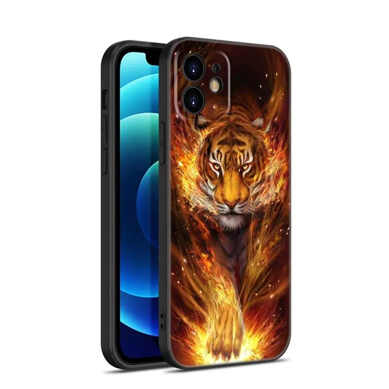 Чехол для телефона с животным тигром для iPhone Samsung Galaxy Redmi Xiaomi Oppo OnePlus Note SA 7 8 9 10 11 12 13 14 20 21 22 23 53 54 Pro Max Ultra TPU Soft