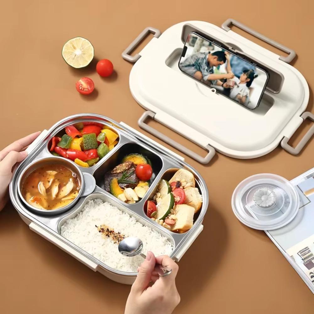 304 Stainless Steel Lunch Container Large Capacity Food Container Office
