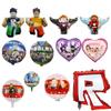 Алюминиевые шары на тему игры Roblox Украшения для детской вечеринки по случаю дня рождения Идеальные подарки Любители Воздушный шар Тематические Аксессуары для Круглый Сенсорный Сжимаемый Прыгучий