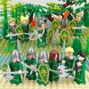 M8153 Medieval Forest Female Elven Hunter Weapon Building Blocks Children's Toy