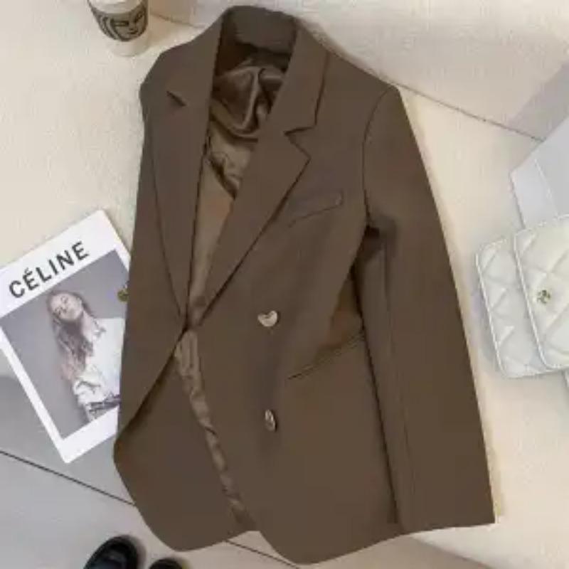 Новый серый блейзер в стиле хай-энд для весны и осени, женский модный костюм с французской текстурой