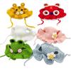 Winter 2023 Warm Elastic Crochet Cat Hat Frog Hat Pet Cap for Party Photo Props