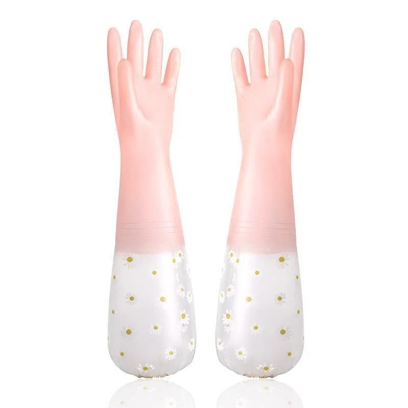 Бытовые резиновые перчатки с длинным рукавом Перчатки для мытья посуды Перчатки для чистки кухонной духовки Перчатки для чистки домашних животных Аксессуары для дома и кухни