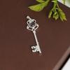 Key Pendant, Rock Quartz Silver Pendant, Pure 100% 925 Sterling Silver Handmade Jewelry, Silver Unisex Pendant Ap7120