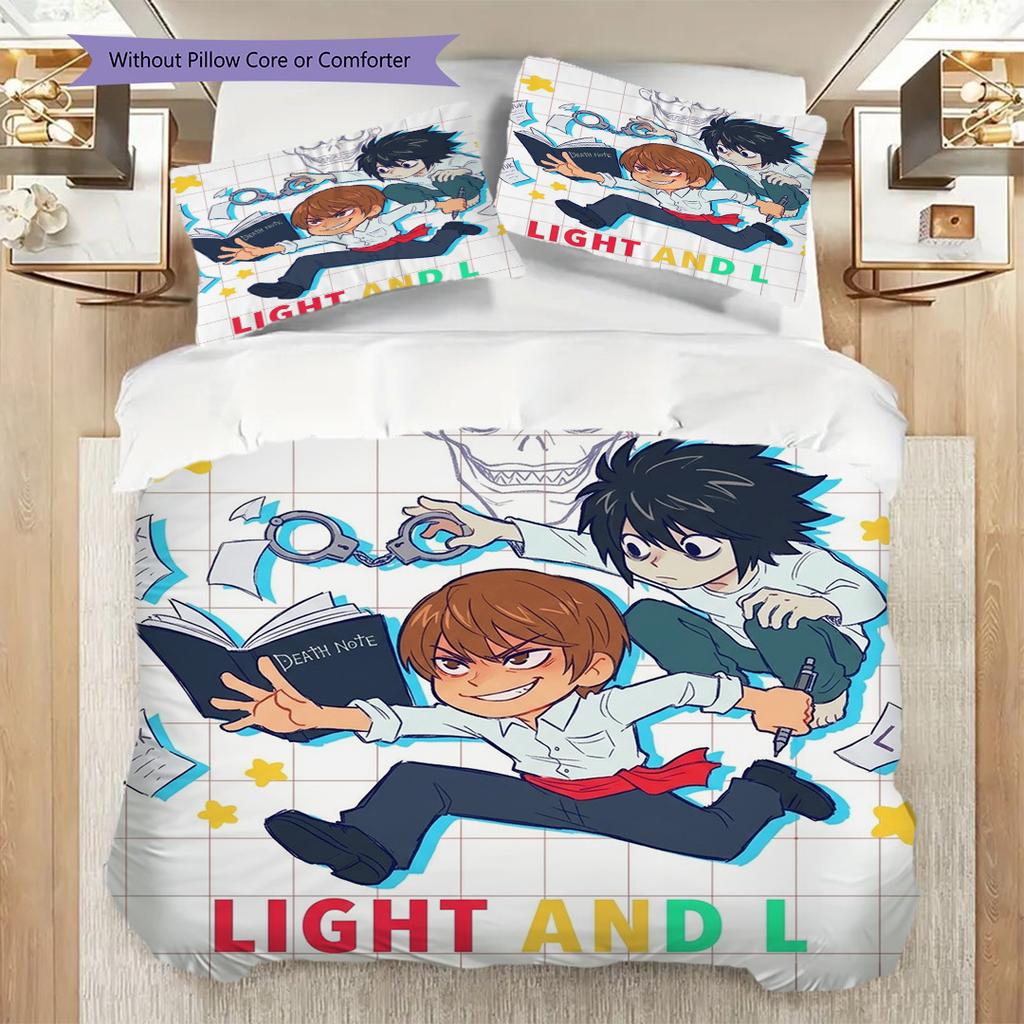 Duvet Cover Set with Death Note Patterned Pillowcase & Printed Design Daily Bedroom Bedding-kwq319