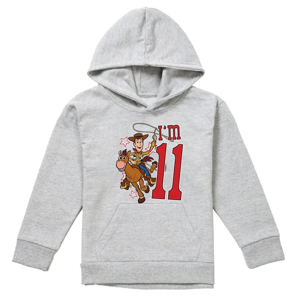 Toy Story Childrens/Kids I'm 11 Woody Heather Birthday Pullover Hoodie