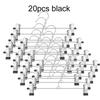 5~20pcs Metal Pants Racks Black Wind Proof Multi-purpose Skirt Racks for Clothes Drying Trousers Wardrobe Anti-slip Clip TMZ