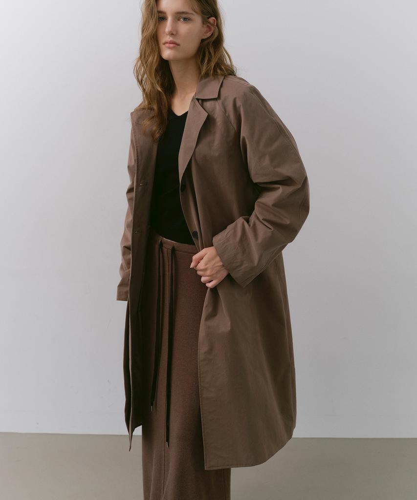 CACELE Panel Front Trench Coat, Mocha