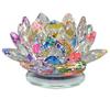 Vastu Feng Shui Transparent Crystal Lotus for Positive Energy A Gift Item for Good Luck Prosperity