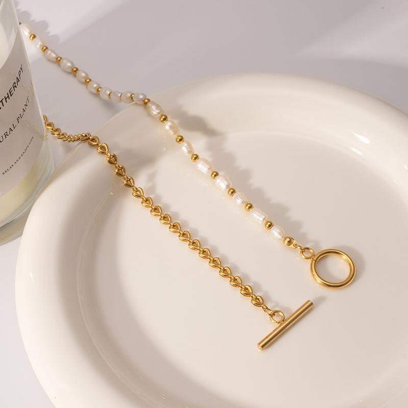 Нержавеющая сталь 316L Застежка OT Жемчужные ожерелья Браслеты Foxanry Креативные Модные Элегантные Не выцветающие Свадебные украшения Подарки EL0101