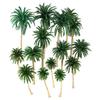 NUOLUX Model Tree Miniature Trees Coconut Palm Trees Set of 15 1:70-1:150 Tree Model Railway Model DIY Landscape Bonsai Decoration Approx. 16cm,