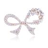 New Rhinestones Chic Small Bow Brooch Women Fashion Crystal Bow Accessories Brooch Personality Wedding Party Brooch