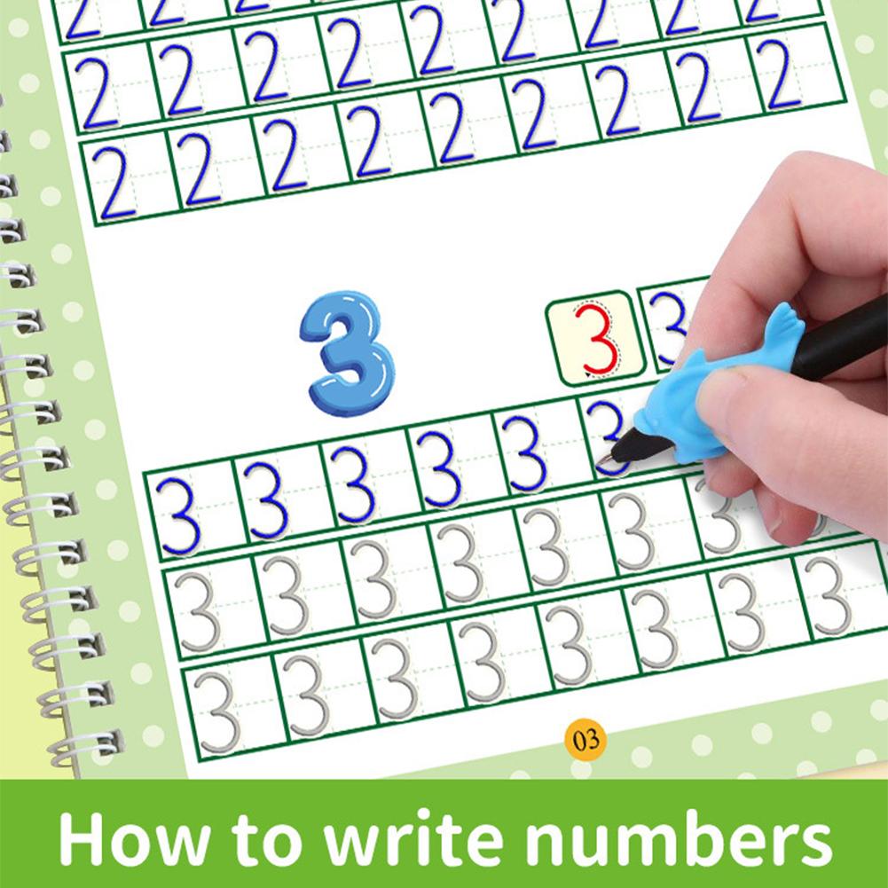 Волшебная тетрадь для письма по-английски с желобками для тренировки, детский блокнот для изучения английских букв, каллиграфии, книга для письма