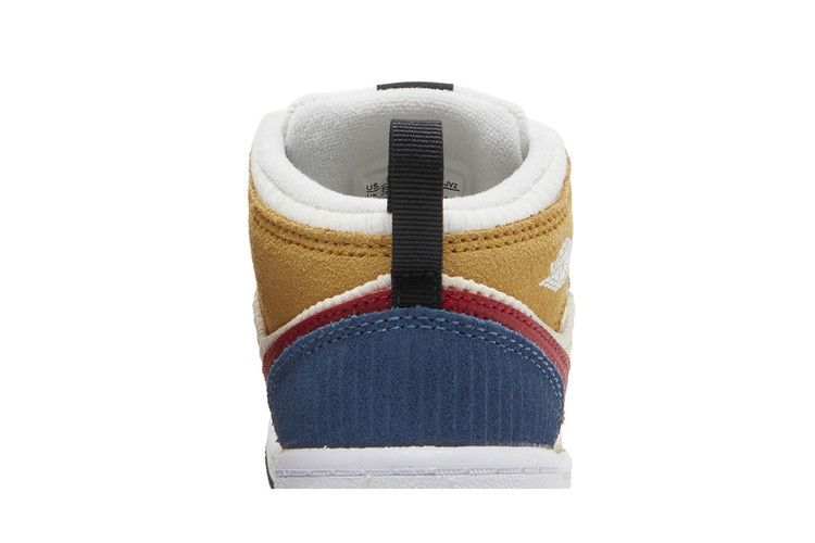 Kids' Sneakers Jordan 1 Mid SE Messy Room (TD) White/Black/Pearl White/Gym Red