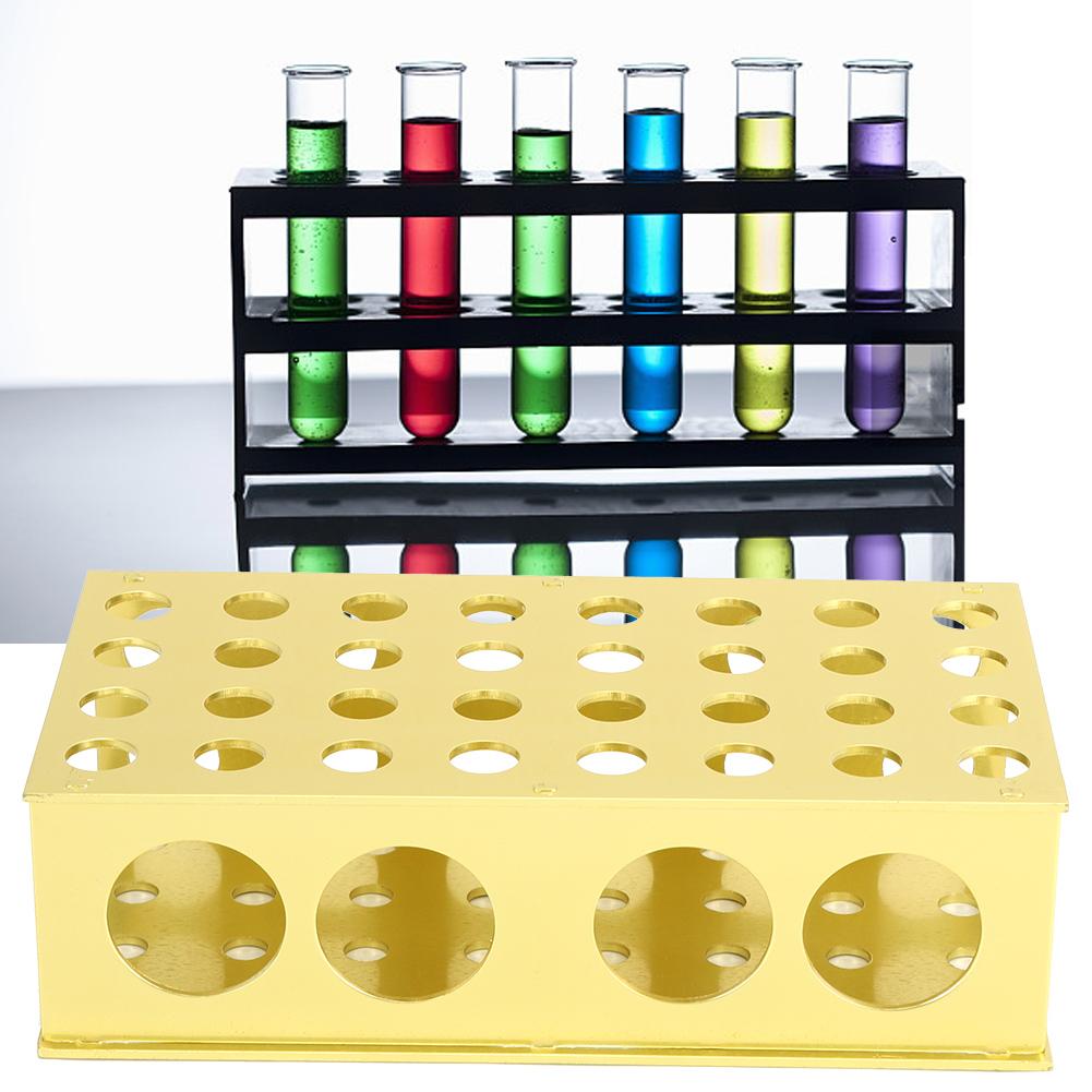 Test Tube Rack Multiple Holes Stainless Steel Tubing Stand Holder Laboratory Equipment