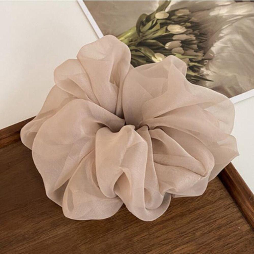 Большие органзовые резинки для волос женские шифоновые резинки для волос Корея эластичные резинки для волос