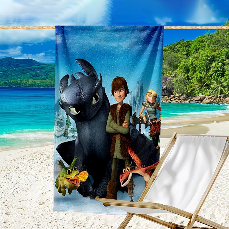 Ultra-Soft Beach Towel with Dragon Theme,Ideal for Pool - Camping, Diving - Perfect Travel Essential, Vibrant Beach Towel.