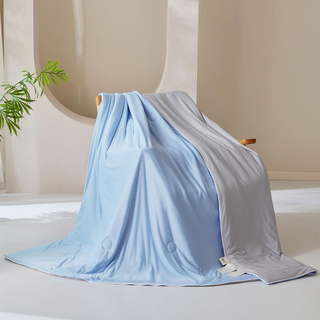 Охлаждающее шелковистое летнее одеяло, легкое, дышащее, для односпальной двуспальной кровати, с кондиционером, машинная стирка для взрослых и детей