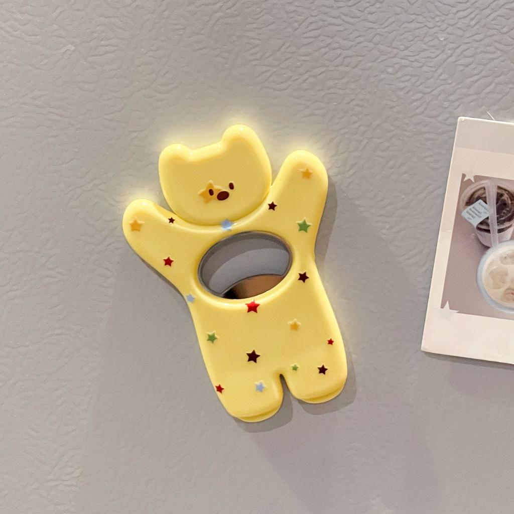 Kawaii Cartoon Bear Magnetic Bottle Opener Dual Purpose Fridge Magnet Cute Kitchen Decor Household Gadget Gift 6