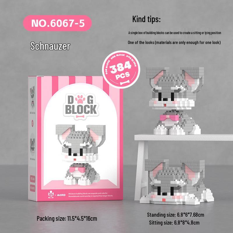 Micro Particle Pet Building Blocks - Cute Dog & Cat Toy Compatible with LEGO