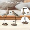 2 штуки фигурки морских животных, деревенская скульптура птицы, креативные реалистичные деревянные фигурки чаек