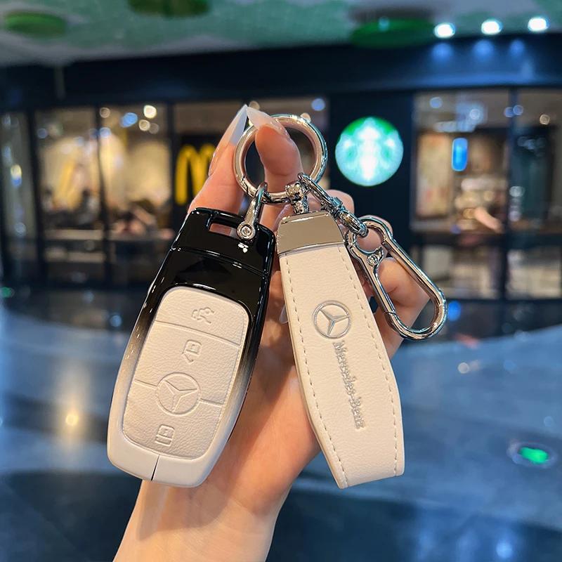 QOK3 For Mercedes Benz A C E S G Class GLC CLA GLB 200 2024 CLE W205 W213 W222 Car Key Fob Case Cover Shell Protector