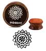 Printtoo Цветочный дизайн мандалы Деревянная резиновая печать Круглая карточка дневника Блок-2