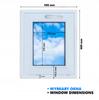 White PVC window, tilting, 50x60, new, 500x600, tilting, double-glazed