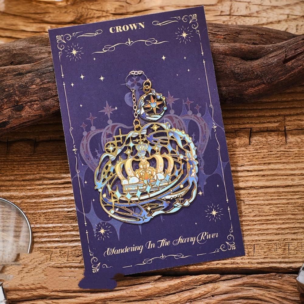 Металлическая закладка Изысканный держатель для страниц книги Закладка 'Звездная река' Антиокислительный зажим для книг Закладка для библиотеки Подарок для чтения