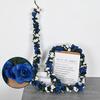 94.5 Inch Artificial Rose Flower Garland Faux Hanging Rose Vine Fake Spring Floral Ivy Garland for Wall Backdrop Wedding Arch Party Background Fence