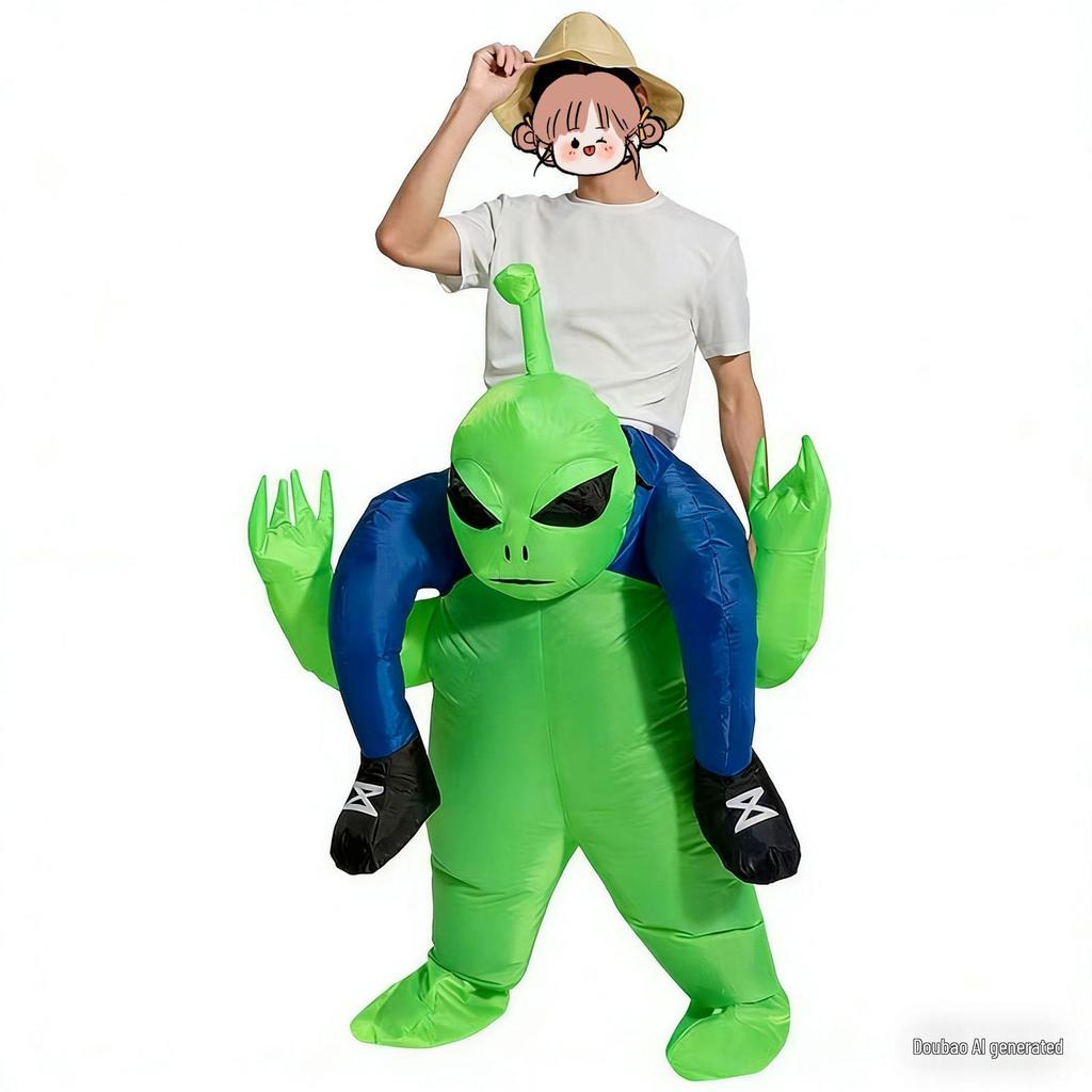 Hot-Selling Halloween Dinosaur Alien Inflatable Costume - Funny Creative Doll Outfit for Performances and Makeup