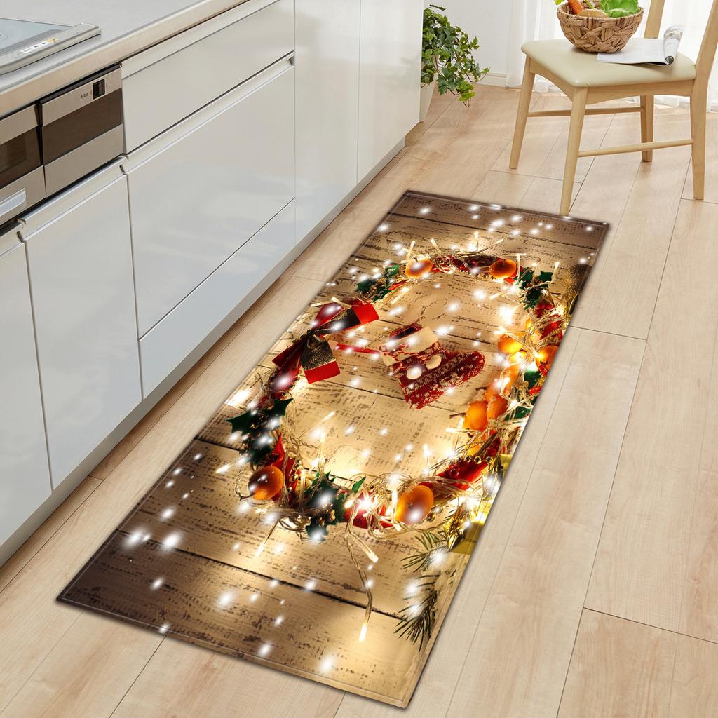 Christmas Kitchen Sand Carpet Doormat Long Floor Mat