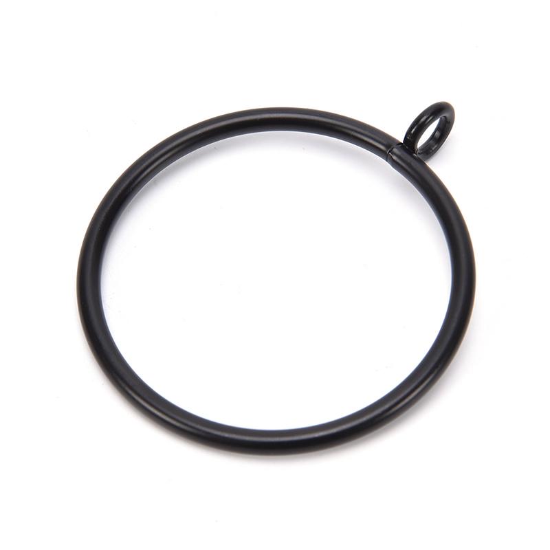 10 шт. черных металлических колец для штор, подвесные кольца для штор и карнизов, 5 размеров