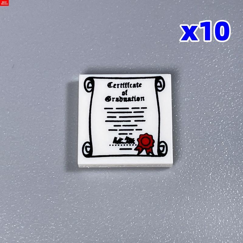 MOC Bricks DIY Printed Tile 1x1 1x2 2x2 2x3 1x4 Solar Panel Gauge Map Compass Assembled Building Block Accessories Kids Toy Gift