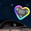 1 Набор Присоска для Автомобильного Окна Светодиодная Атмосферная Подсветка Сердцевидная Автомобильная Подсветка Салона 500 мАч Солнечная/USB-C Перезаряжаемая Неоновая Лампа
