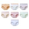 7Pcs Cotton Panties Women Breathable Underwear Cute Bow Girls Briefs Low Waist Ladies Lingeries