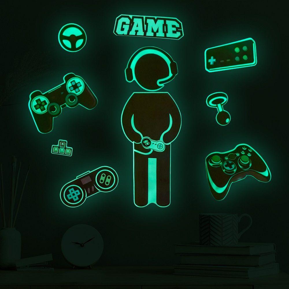 Home Decor Game Handle Stickers Wall Decal Luminous Wall Sticker Self-adhesive Glow In The Dark