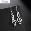 Новые благородные серьги-капли из стерлингового серебра 925 пробы с романтическими музыкальными нотами для женщин, праздничные подарки, модные украшения для вечеринок и свадеб