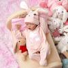 Cute 17 Inch Newborn Reborn Baby Doll Twin A Soft Touch Cloth Body Emulation Doll Realistic Closed Eyes Baby Doll Toys for Kids Toddler Holiday Gift